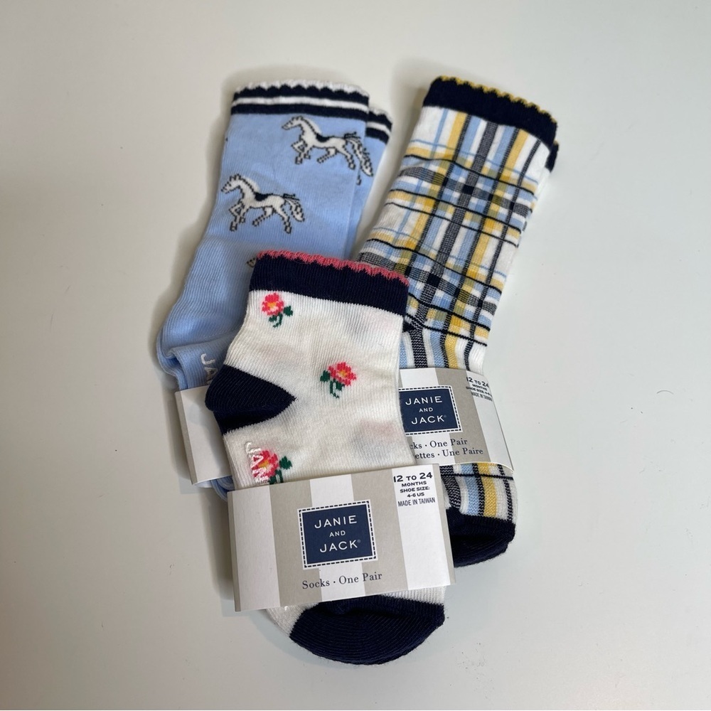 Janie and Jack socks size 12-24 months